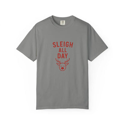 Sleigh All Day Reindeer T-shirt | Minimalist Christmas Holiday Tee