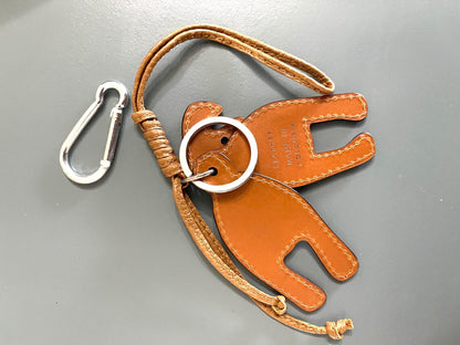 Beagle Dog leather keychain - handmade leather accessories